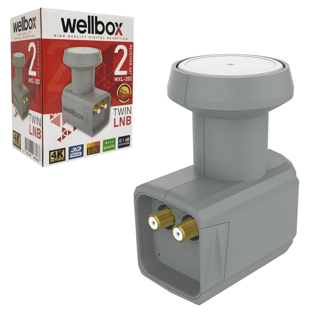 İkili Lnb Twin 0.1DB 3D Wellbox WXL-202 